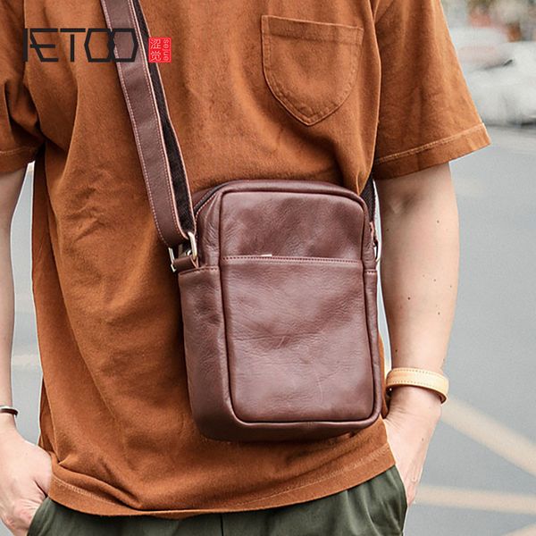 

hbp aetoo vintage one-shoulder bag, men's leather bag, men's leather business casual sports bag
