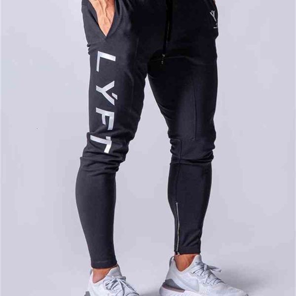 

men's pants jogging sport sweatpants running gym joggers cotton trackpants slim fit bodybuilding trouser nxsy, Black