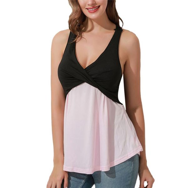 

дамы tank top sexy deep v-образным вырезом женщины мода лоскутное бак топ женский повседневная тонкий холтер жилет для дам, White