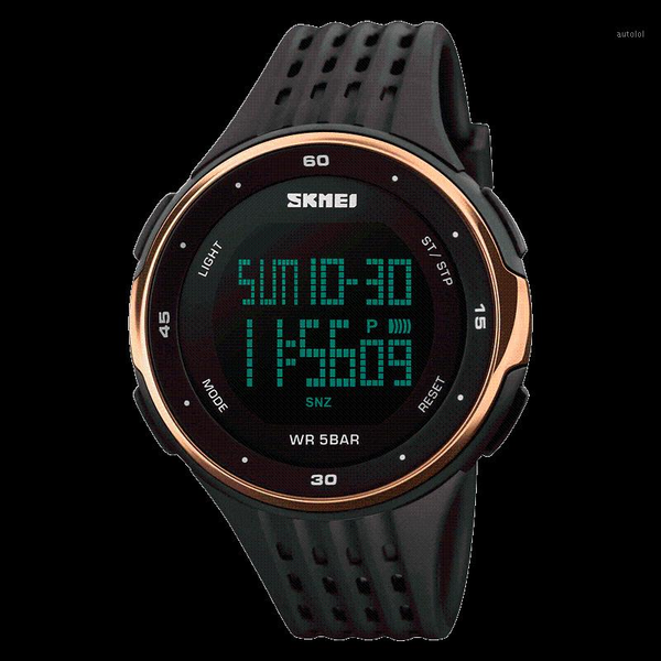 

skmei 2020 men's electronic watch sport chronograph fashion alarm week waterproof 12/24 hour clock male watch relogio masculino1, Slivery;brown