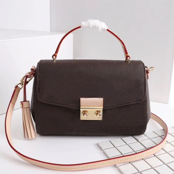 

designer luxury handbags purses women's genuine leather shoulder bag brand croisette tassel handbag crossbody bag medium handle tote