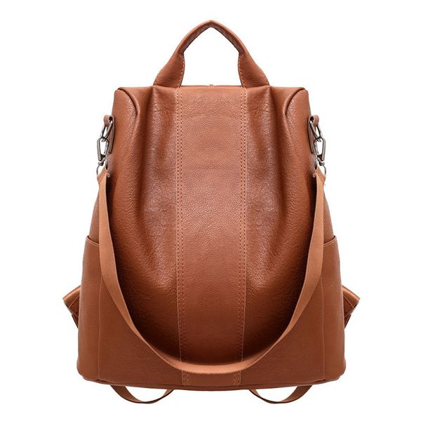 

hbp non-brand pu leather large capacity anti theft korean backpack simple casual soft leather women's bag sport.0018 1eyg