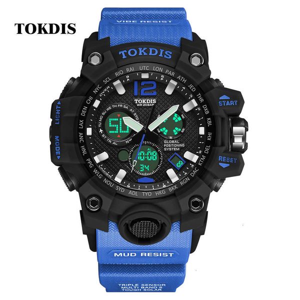 

tekhi tokdis trend multi function waterproof calendar satch double display electronic sports