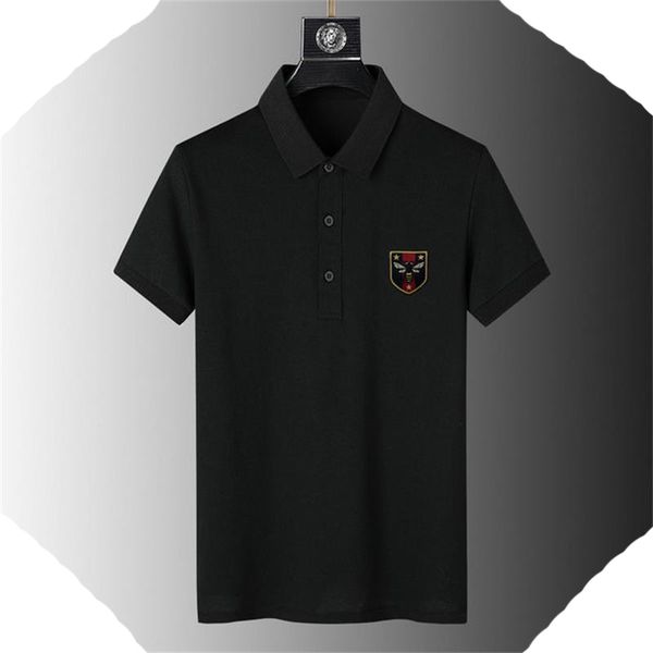 

21ss mens women designer polos double letter water color print casual fashion men wild blue coffee #01, White;black