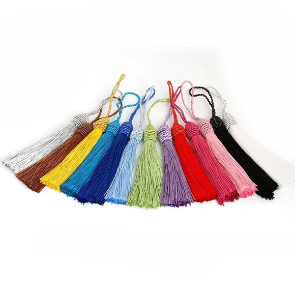 

10pcs lot polyester silk tassel 15cm cotton tassel fringe trims for home wedding decoration diy sewing curtains accessories h sqczvh