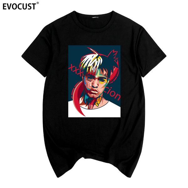 

xxxtentacion отдых в мир rip летняя печать футболки мужские футболки новый тройник hip hop забавный персонаж хип-хоп рэп спорта с капюшоном