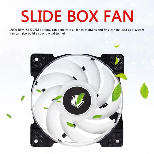 

3pcs id-cooling df-12025-argb trio cooling fan ball bearing chassis cooler 120mm 12v dc heatsink computer case radiator cooler1