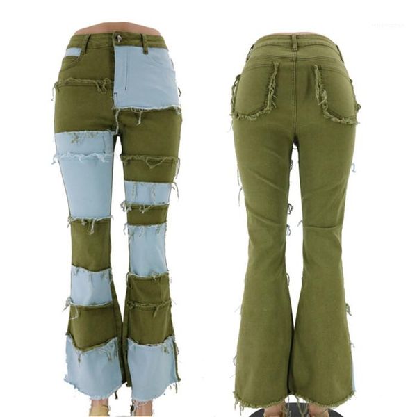 

pants spring autumn fall skateboard women denim trousers fashion patchwork womens jeans high waist slim fare, Blue