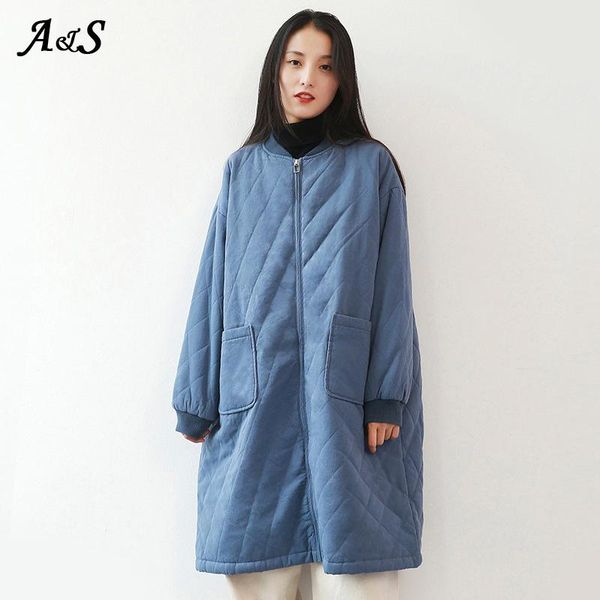 

women's down & parkas long coat women plus size winter jacket parka casual loose woman coats and puffer padded outwear, Black