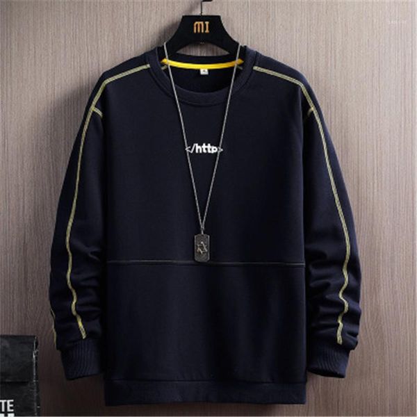 

нить толстовки дизайнер новый длинным рукавом сыпучие пуловер верхняя одежда тенденции моды мужской круглый шеи повседневный толстовки челов, Black