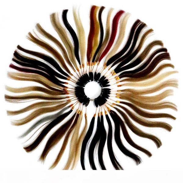 

100% human hair color ring chart for hair extensions 46 different colors with ombre color mix color