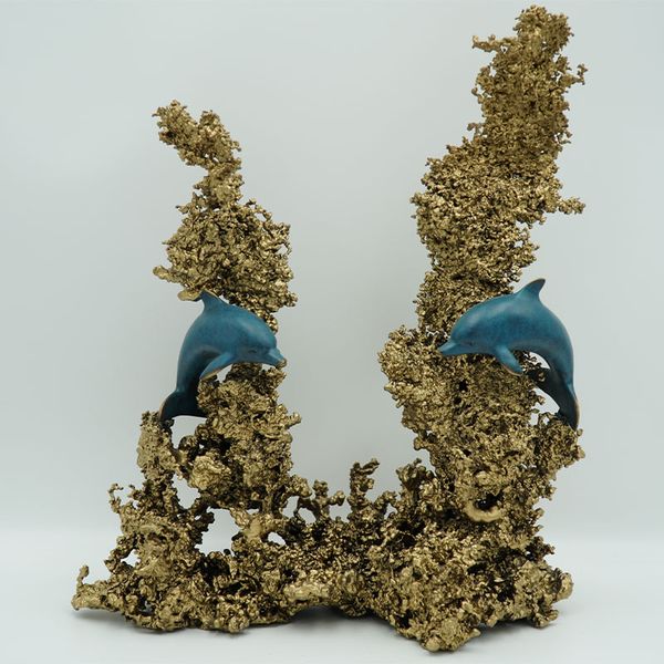 

chinese style arts and crafts coral dolphin series 1 30*18*38