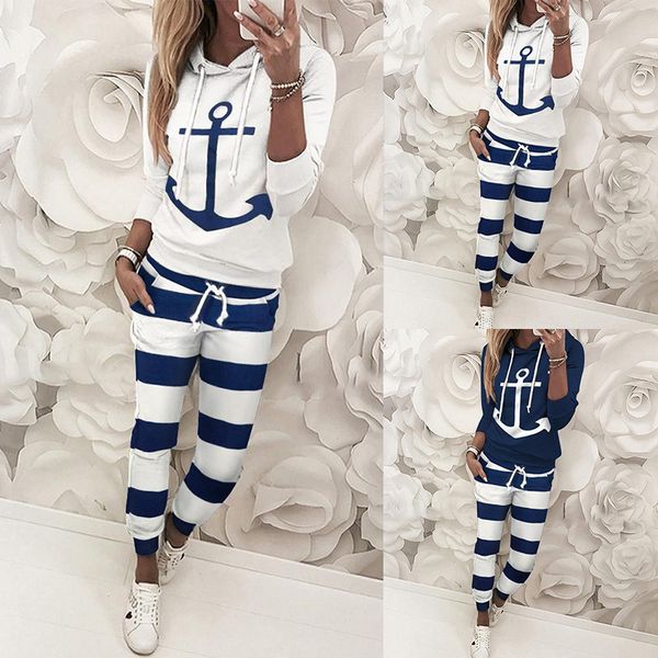 

new women's loose print hooded sportswear om9274, Gray