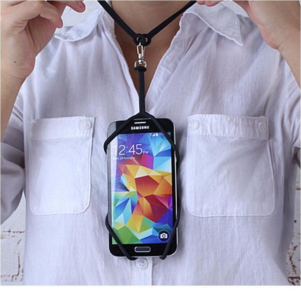

sile cell phone lanyard holder case cover universal phone neck strap necklace sling for smart mobile phone lan qylvhp