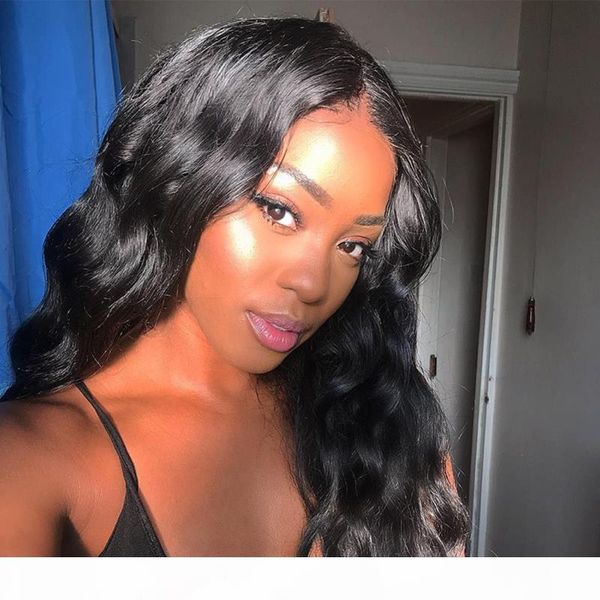 

glueless long body wave lace wig brazilian human hair wigs with baby hair lace front and full lace wigs for black women, Black;brown