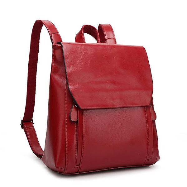 

new backpack ladies tide fashion pu backpack college style women