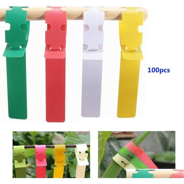 

10set/100pcs waterproof plastic plant hanging tags nursery gardening labels 2x20cm gardening label for plants garden qyluhe bdetoys
