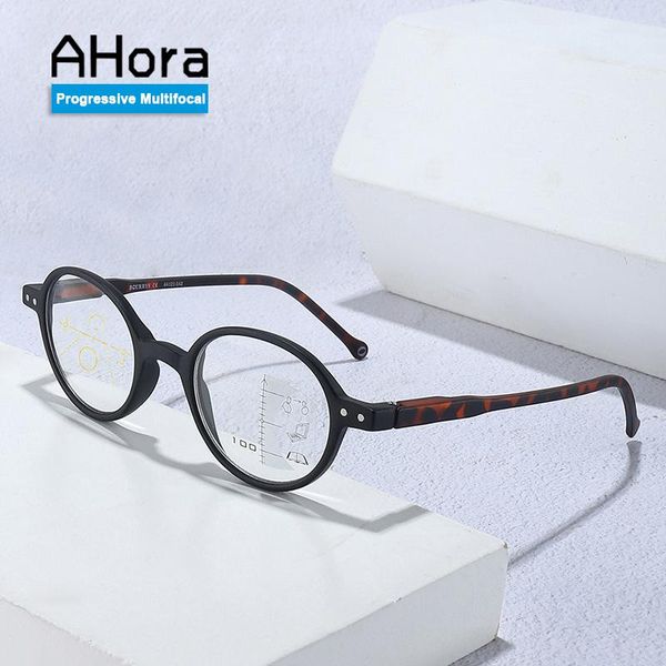 

ahora progressive multifocal reading glasses anti blue light men women far&near sighted retro round presbyopia glasses diopter, White;black