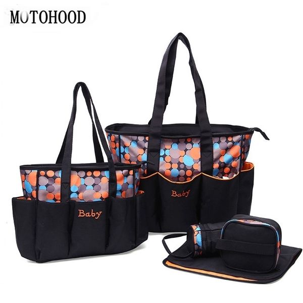 

motohood 5pcs large diaper set for mom mother women tote bag maternity changing nappy bags organizer baby care c1008