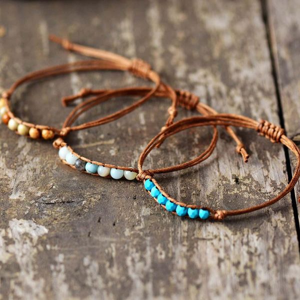 

новый простой браслет модные природный 4мм камни шариков wax cord браслет дружбы симпатичные девушки браслета женщин dropshipping sqcdbg bde, Golden;silver