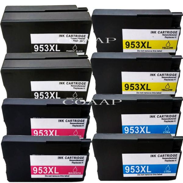 

ink cartridges 8x refilled cartridge for 953 xl officejet pro 7740 8210 8218 8710 8715 8718 8719 8720 8725 8728 8730 8740 printer