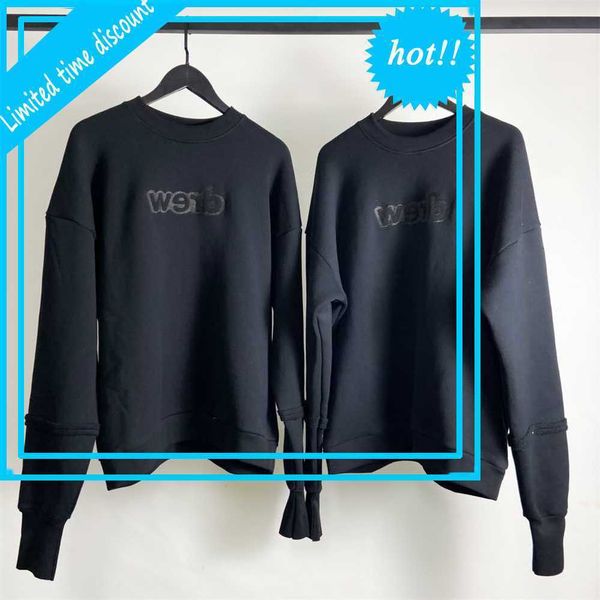 

2021fwss black green embroidery crewneck women couples cotton oversized hiphop sweatshirts men hoodie