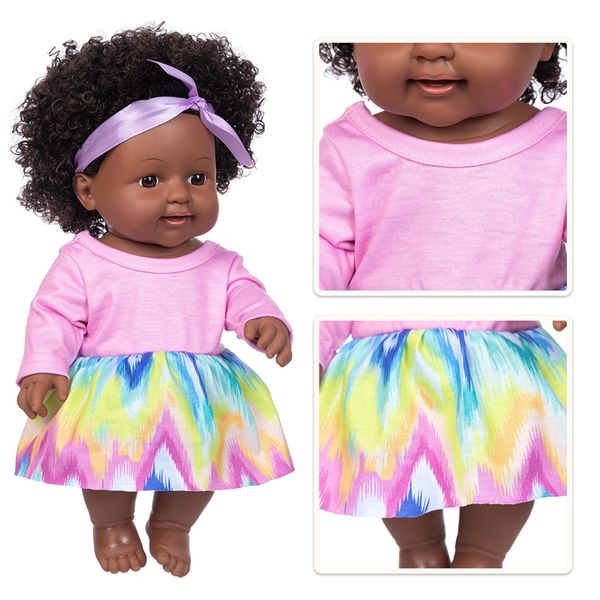 

горячая черная девушка куклы афроамериканец игровые куклы пожизненные 30 см ребенок рождественские подарок играть для детей игрушек