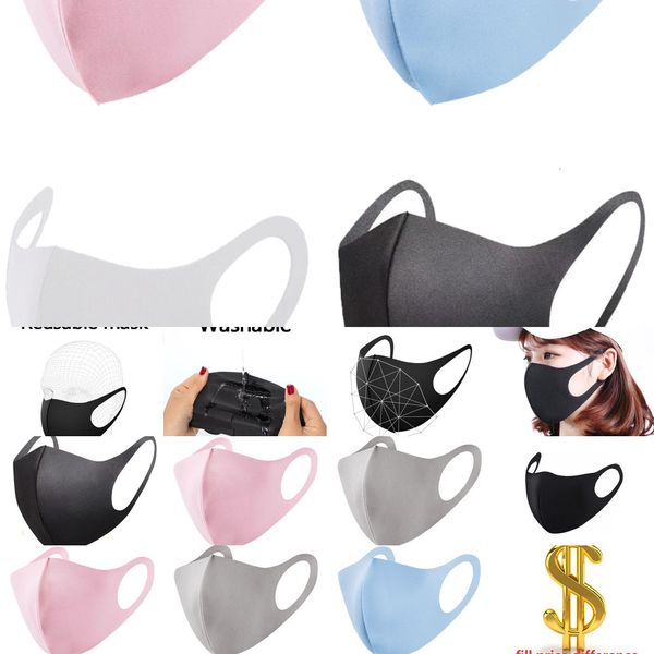 

protective mask reusable face in dust-proof stock sun masks antibacterial washable ice silk cotton masks dhl c2i