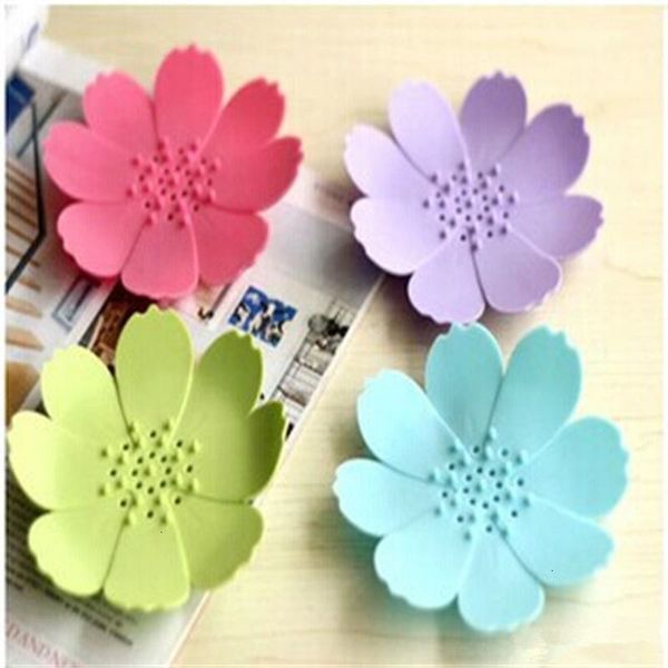 

dish flower soap mini shape 3d silicone soaps holder non slip home bathroom articles multi color