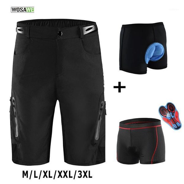 

motorcycle apparel men padded baggy cycling shorts reflective mountain bike bicycle riding trousers water resistant loose sportswear shorts1