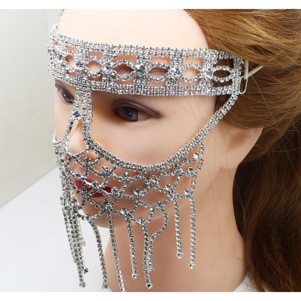 

elegant diamond mask artificial crystal diy hallowma venetian mask half face party dance mask masqu jlload mx_home