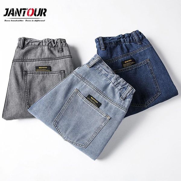 

3 colour jeans for men 2020 baggy jeans men autumn winter fashion minimalist pantalon homme letter streetwear oversize 28-481, Blue