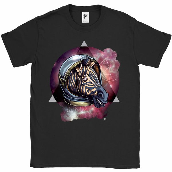 

sport 2019 men fashion smiling zebra astronaut in space wearing spacesuit mens t-shirt tee shirt