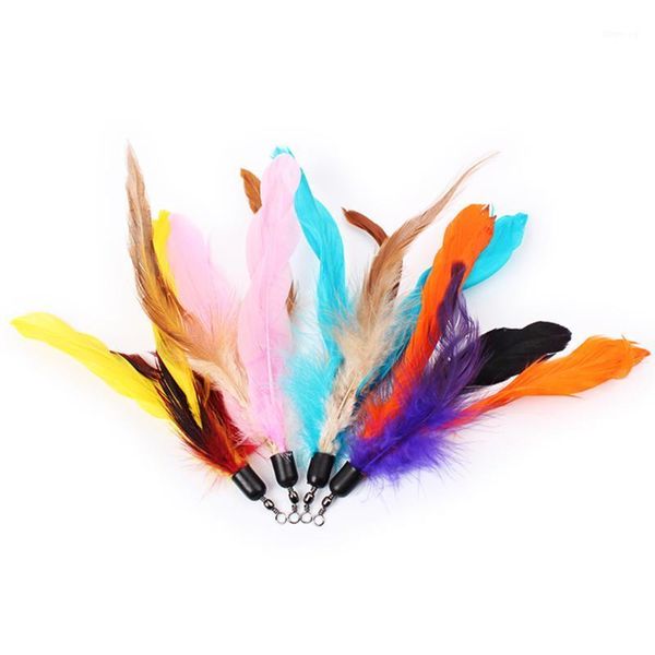 

replacement head home soft funny feather kitten diy teasing pet easy clean cat toy1