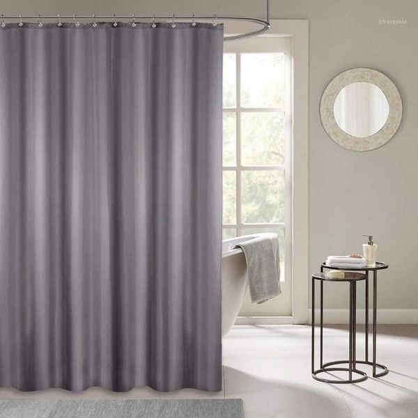 

grey thicken imitation linen shower curtain waterproof bath curtains for bathroom luxury bathroom curtains with 12pcs hooks1