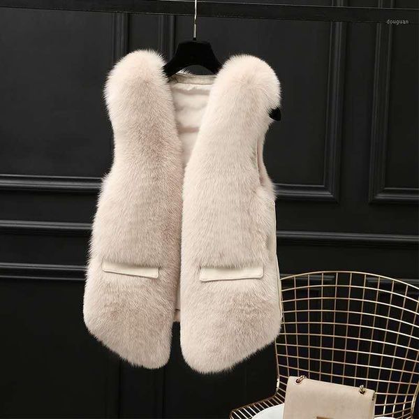 

furry cropped faux fur coats and jackets women fluffy coat winter fur jacket casual thick warm outerwear plus size y221, Black
