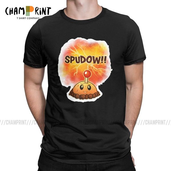 

sport men t-shirts spuddow fashion pure cotton tee shirt short sleeve plants vs zombies kids pvz game t shirt crewneck summer