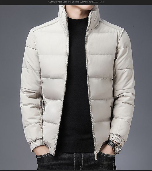 

2020 winter new men's 90 white down jacket, Black;brown