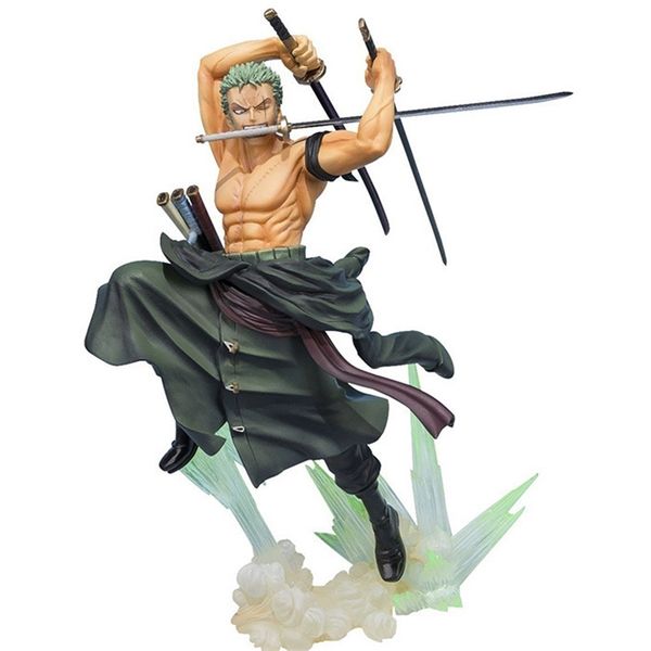 

one piece anime figure 19cm roronoa zoro pvc action figure model toys collectible doll toys for boys christmas gift kids y200421