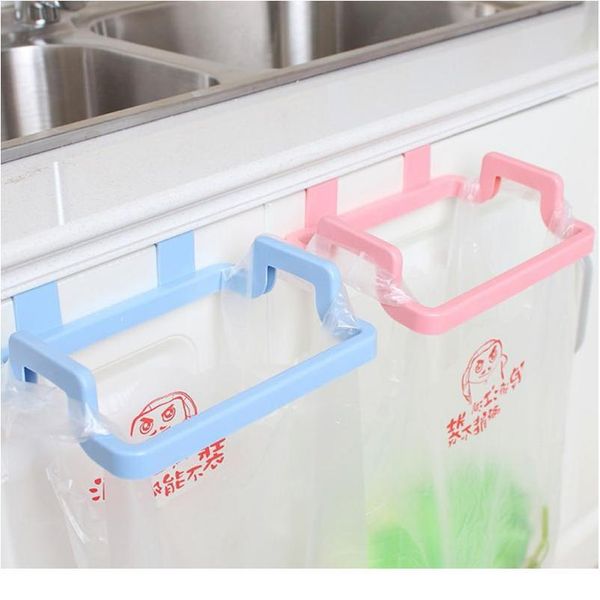 

kitchen plastic garbage bag rack holder cupboard door back hanging trash rubbish bag storage shelf tools drop bbypof