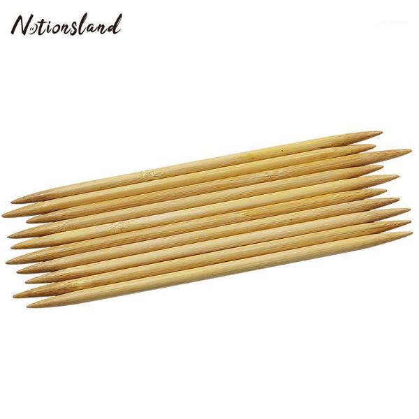 

10pcs/set double pointed bamboo knitting needles 7mm crochet hooks for sweater knit weave craft diy weaving knit tools1, Black