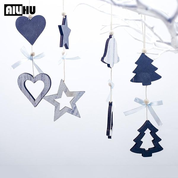 

new christmas wooden decorations for home tree diy natural wood christmas ornaments pendants hanging gift natal xmas decor 2020
