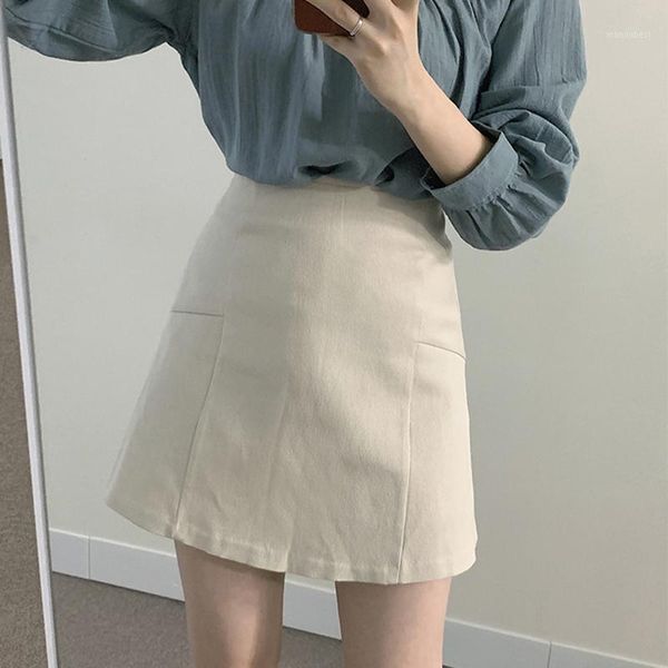 

shintimes fall new korean fashion woman skirts womens clothing short skirt a-line mini zipper faldas mujer moda 2020 femme jupes1, Black