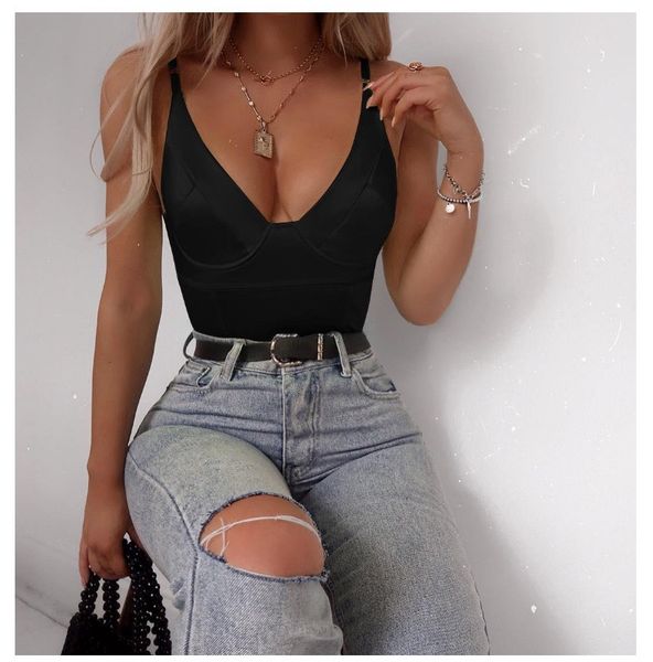 

2021 sleeveless jumpsuit with tank top, White