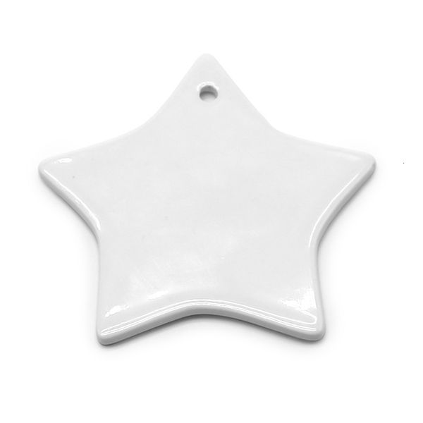

ornaments blank white sublimation ceramic christmas pendant creative heat transfer printing diy ceramic ornament heart r, Black