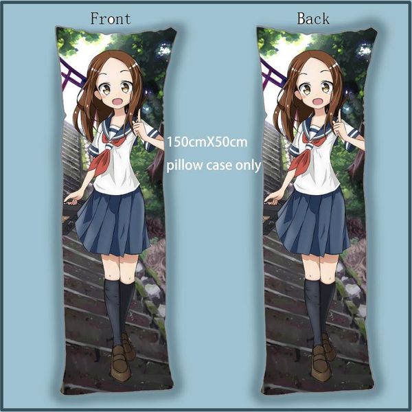 

Anime Dakimakura Body Pillow Case Karakai Jouzu No Takagi San Takagisan uniform Home Decoration Pillowcases Printed long