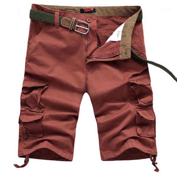 

men's casual shorts men's wear workwear shorts autumn new style men casual multi-pockets -451, White;black