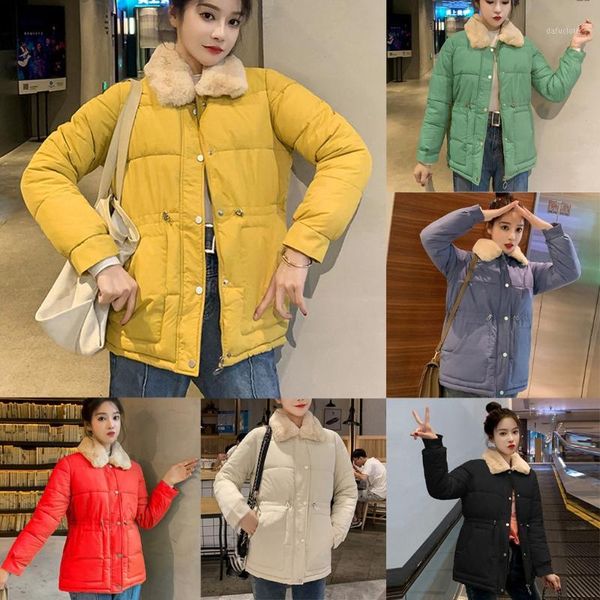 

autumn winter solid color thick warm casual outwear fashion women lapel imitation wool jacket coat warm long sleeves overcoat1, Black
