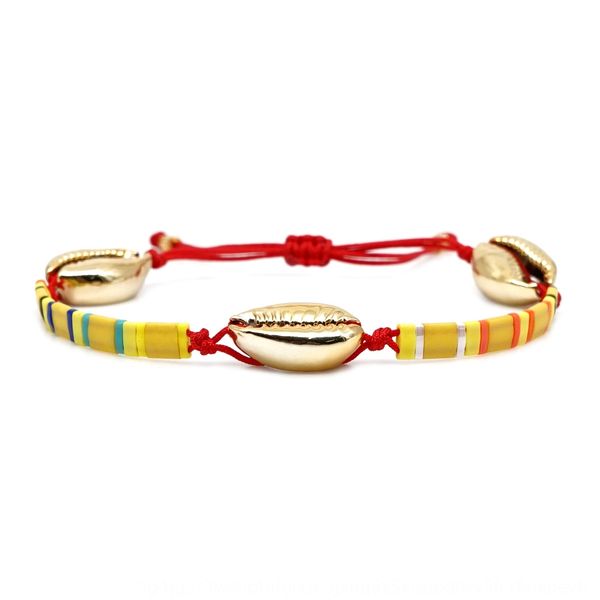 

bohemian beach men and women's new tila beads shellwith natural jewelry bohemian beach men and women's bracelet new tila beads bra, Golden;silver