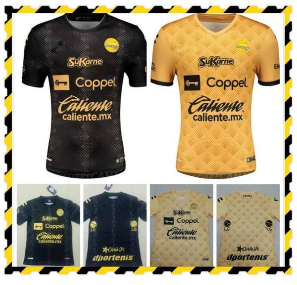 

20 21 dorados de sinaloa calcio soccer jerseys home away 2020 2021 antonio nava daniel lópez pablo jáquez michael pérez football uniform 4xl, Black;yellow